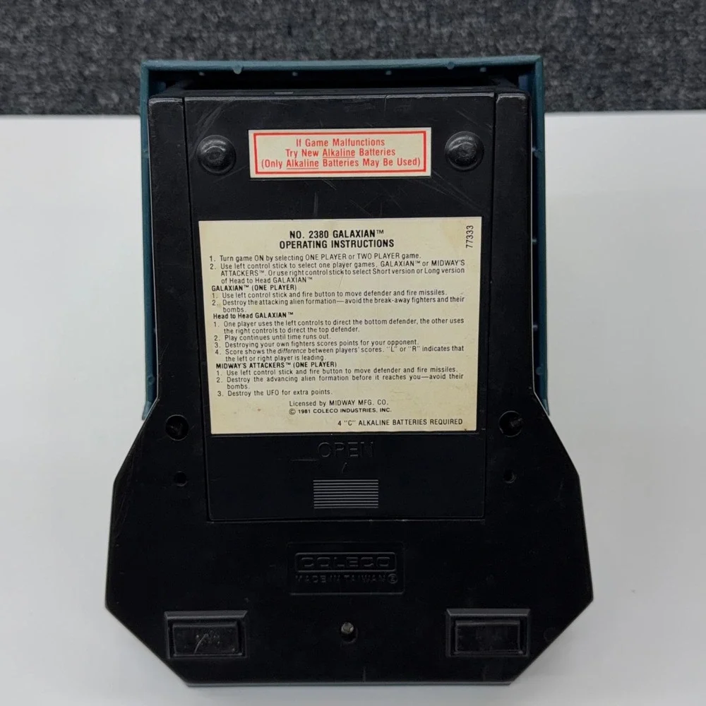 Vintage 1981 Coleco Galaxian Tabletop Arcade Game Model 2380 VFD Retro Gaming